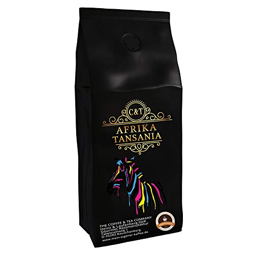 C&T Kaffee aus Tansania Afrika | 1000g Kaffee Ganze Bohne - fruchtig & säurearm | + leichtes Aroma + schonend und frisch geröstet | Perfekt für Genießer und Kaffee-Liebhaber