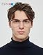 Firmoo Blauichtfilter Brille Herren Entspiegelt Blaulicht Brille mit Sehstärke 1.5x Damen gegen Kopfschmerzen Augenmüdigkeit UV Schutzbrille für Bildschirme, Metall Brille （Schwarz）