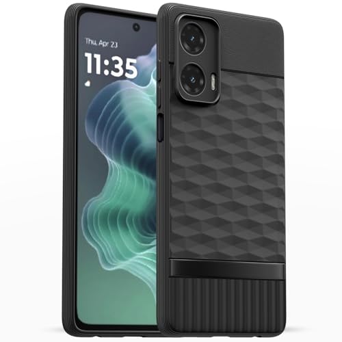 Image of Outlouders Bumper Case for Moto G35 5G | Full Camera Protection | TPU Soft Flexible Shockproof Back Cover (Black)