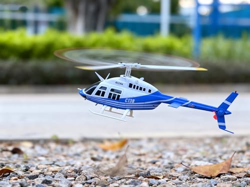 Image of C138 206 Remote Controlled Helicopter Aircraft Plane Drone RC Heli Aileronless 6CH 6-Axis Gyroscope Altitude Air Pressure Hold & Optical Flow Position for Adults Beginners (Red 1Battery)