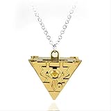 -Material:Metall Yuan Ou Halskette Herren Anime 3D Pyramide Ägyptische Auge Halskette Millenium Anhänger Halskette Kann Als Zubehör Geschenk Verwendet Werden 3.7cmX3.7cm Gold