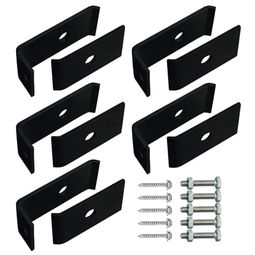 Set di montaggio per tappetini a griglia, staffe di metallo, clip a griglia di recinzione, di serraggio forte, facile installazione, attacco di recinzione sicuro, piscina per patio del