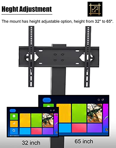 Soporte de piso para TV de 50 a 65 pulgadas con ruedas miniatura 6