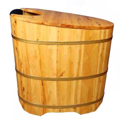 MegLob Freistehende Badewanne Aus Holz, Beleuchtet, Mobile Ovale Badewanne...