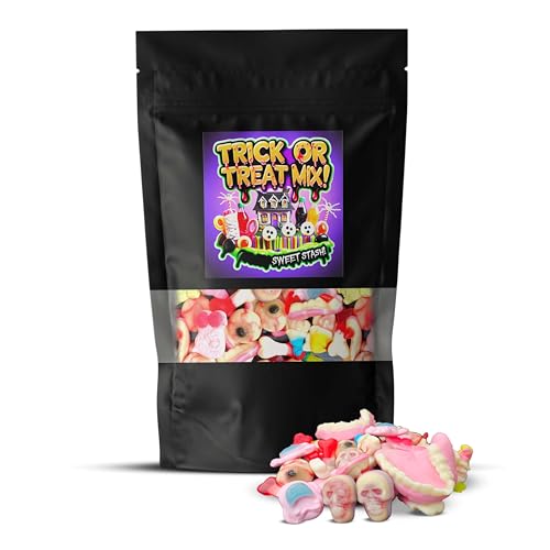 SKVDNTRADE8 Halloween Pick & Mix Sweets 500g Bag – Fizzy, Gummy, Mix of Retro & Sour Variety for Celebrations, Comfort, Everyday Trick or Treat Candy Seasonal Fun,spooky (Halloween Pick and mix)
