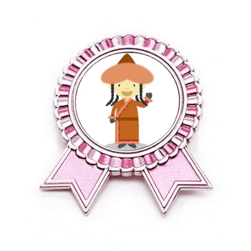 Badge Mongolie avec broche rose Sle Overcoat, médaille Winner Award en métal de taille M