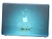 Macbook Pro Retina 13 inches Rubberized Hard Case for model A1502 & A1425, GRAFICO Lotus Light Design with Blue Bottom Case, Come with Keyboard Cover