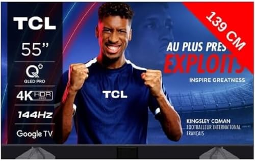 TCL QLED 55T8B 4K TV 139 cm med Google TV och 144Hz