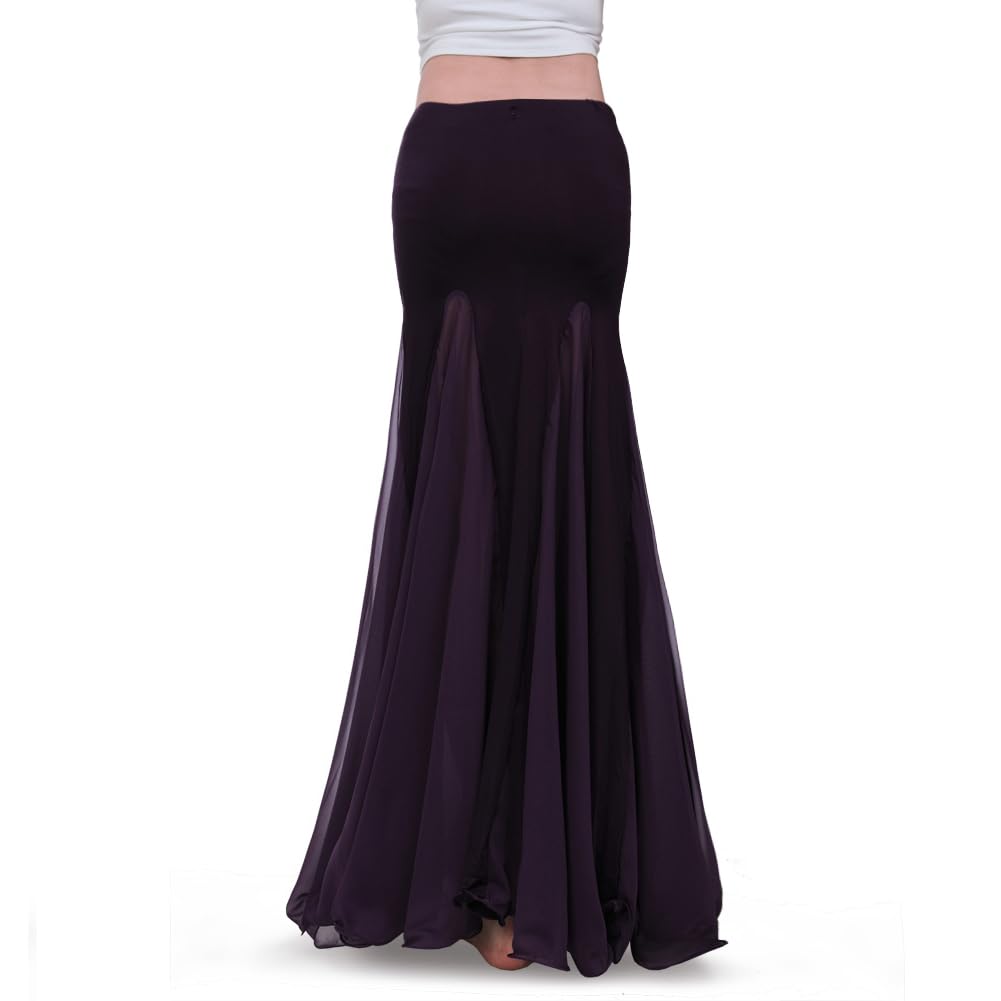 ROYAL SMEELA Jupe Longue Danse Orientale Femme Jupe Mousseline Danse Orientale Jupes Danse du Ventre Adulte Jupe de Danseuse du Ventre Costume Danse du Ventre Jupe Danseuse Orientale pour Femme