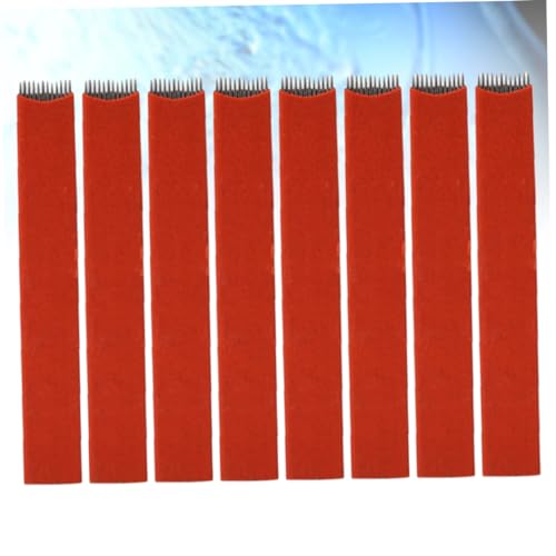 Healvian 50 Piezas 12 cuchillas de agujas para cejas - Cuchillas de cejas - Microblading - Cuchillas de maquillaje hojas de cejas cuchillas microblading rojo