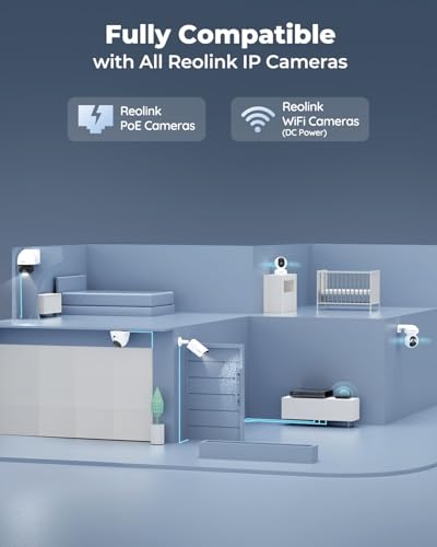 Image of REOLINK 8CH Network Video Recorder for Home Security Camera System, Only Work with 16MP /12MP /4K /8MP /5MP /4MP REOLINK PoE IP Camera, 24 /7 Recording to Pre-Installed 2TB Hard Drive, RLN8-410