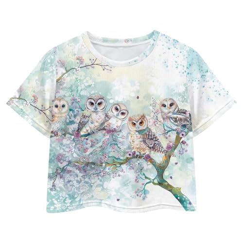 Image of 4th of July Shirt for Girls 7-8 Years US Flag Crop Tops Kids Outfit Independent Day Graphic Tee-