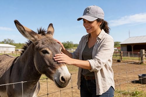 Image of Farm Animal Baseball Cap for Men Women, Goat Donkey Horse Pig Hat | Farm Life Inspiration, Classic Baseball Cap Design, Breathable Cotton Fabric, Secure Adjustable Buckle