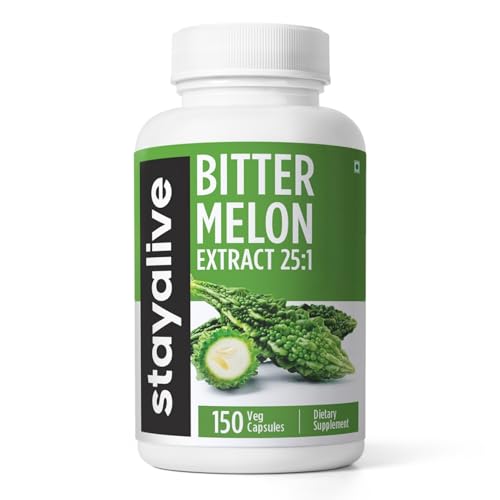 STAY ALIVE Extra Strength Bitter Melon Capsules, 10% Bitter Princ...
