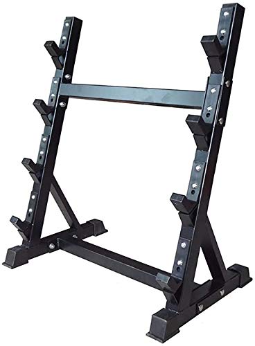 LJYT Barbell Rack, Commercial Fixed Dumbbell Storage Display Holder, Fitness Equipment Storage Rack, Four-Tier Barbell Storage Stand Ranzorh