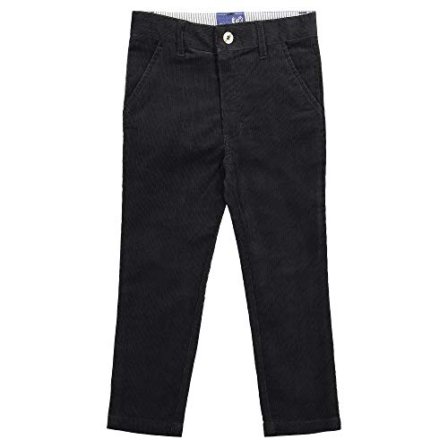 Buyless Fashion Boys Pants Flat Front Slim Fit Casual Corduroy Solid Color