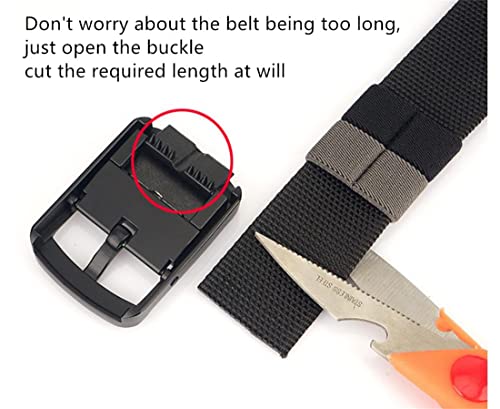 New Men's Nylon Belts Rotary Pin Buckle Reversible 1.5" Wide Casual Belt For Jeans Work4