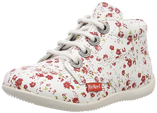 Kickers Billy, Bottes & Bottines Souples Filles, (Blanc Fleuri 33), 25 EU
