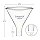 Labasics Glas Pulver Trichter, schwerer Wand Borosilikatglas kurzer Stiel Trichter mit 100 mm Spitzendurchmesser und 32 mm Stiel Durchmesser