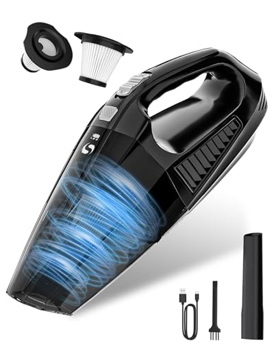 SERVOMASTER Handstaubsauger, tragbarer Hochleistungs Autostaubsauger, Mini Staubsauger mit 2H...