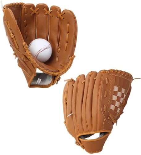 野球グローブ、使いやすく、子供、大人、小学生に適しており、トレーニング、レジャー、家族スポーツ、練習用ボールセット、キャッチ練習、親子セット、厚手のソフトボールグローブ、フルカバーの内野ピッチャーグローブ、9.5 / 10.5 / 11.5 / 12.5イ