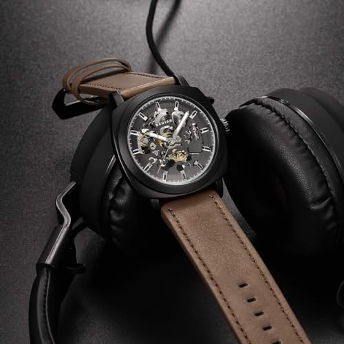 BENYAR Store BENYAR Automatic Skeleton Leather Strap Men's Watch - Image 5