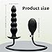 Family Black Inflatable Training Stick, Consisting of A Conical Top and Multiple Gradient Spheres for Male and Women-Q