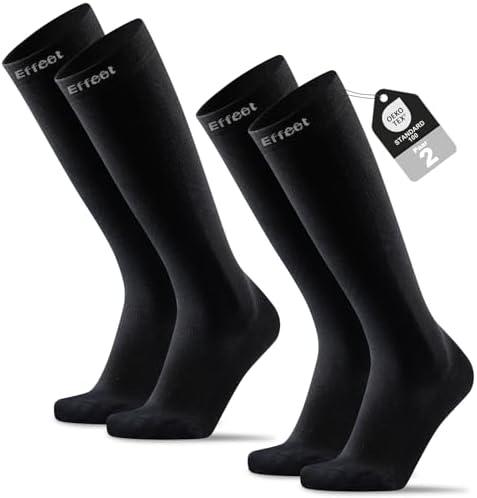 Compression Socks for Men Women, 2 Pairs Flight Socks with Cushio...