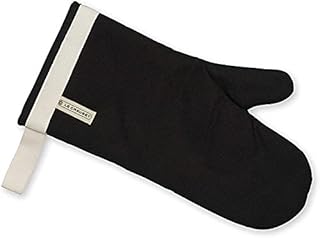 Le Creuset 4-Layered Textile Oven Mitt, Stain Resistant, Black, 14" x 7"