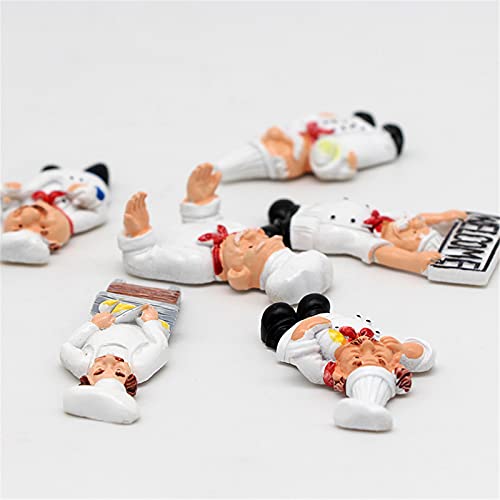 Fridge Refrigerator Magnets Set Euramerican Style 3D Resin Chef Cook Bread Refrigerator Magnet Home Kitchen Decoration Accessories Travel Souvenirs
