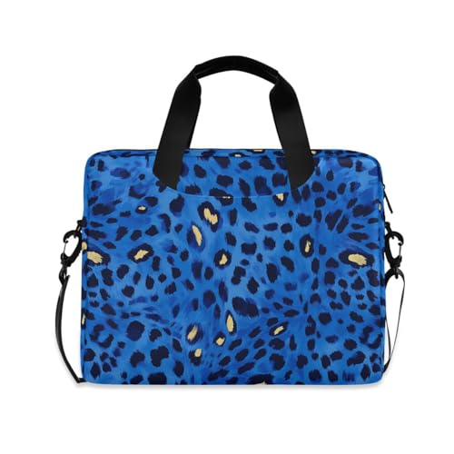 Funda maletín para laptop 15.6' azul diseño leopardo miniatura 1