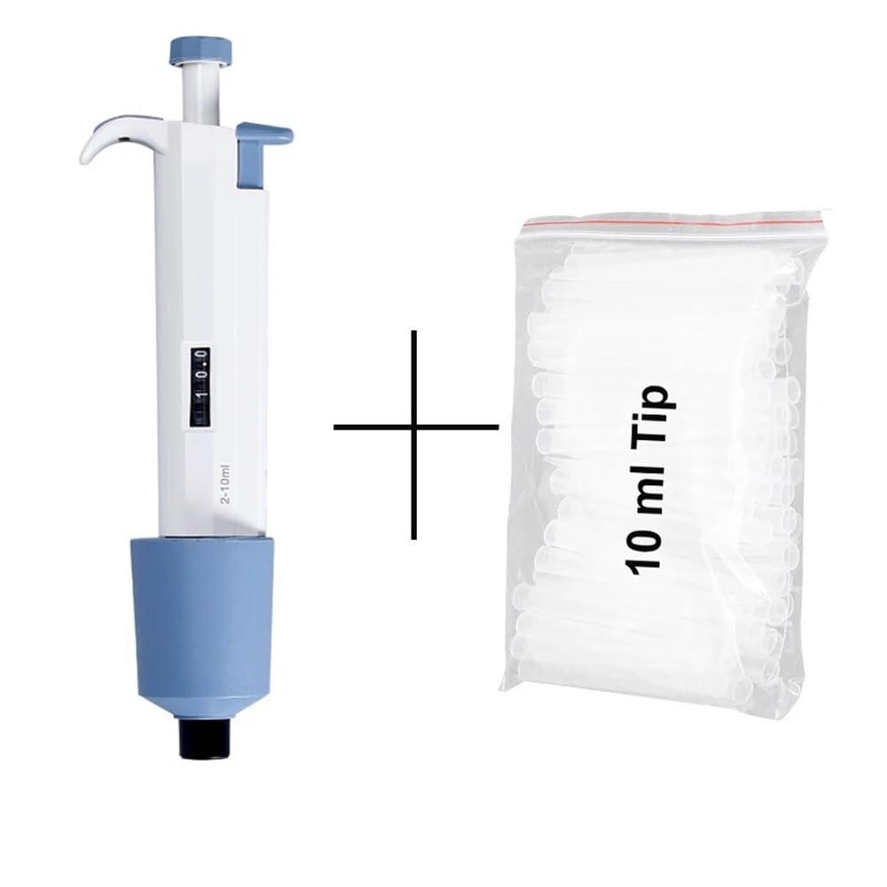 Szkło laboratoryjne z regulacją pipety cyfrowej od 1 do 10 ml z mikropipetą i pistoletem do pipetowania 10 ml