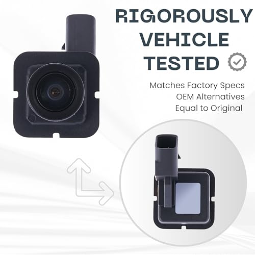 Image of Backup Camera for 2015-2018 Ford Focus ST Sedan Hatchback Electric | Replaces OE part F1EZ-19G490-A F1ET-19G490-AC, rear view reverse parking assist backup monitor high definition hd