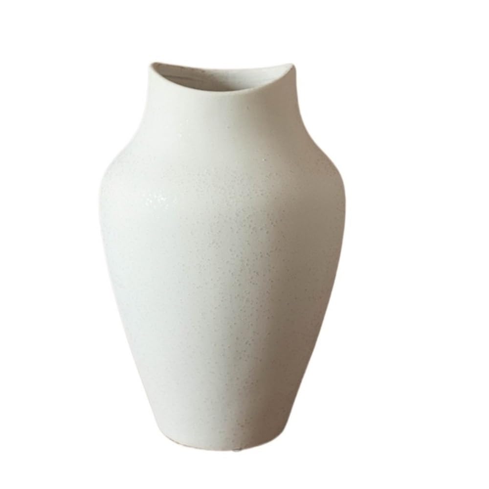 Vase en céramique blanc pour composition florale vintage unique
