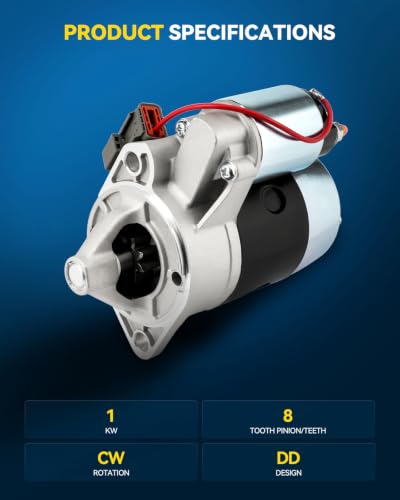 Image of PHILTOP 16992N Starter Compatible with Nissan 1988-1994 D21 2.4L, 1995 Pickup 2.4L Replacement New for 16992N,16992,16992 | Replace 16992N