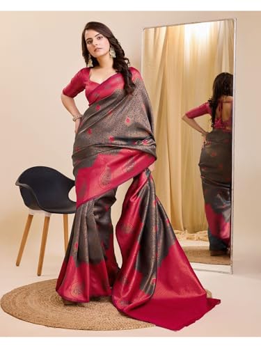Image of Avantika Fashion Women's Kanjivaram Soft Silk Banarasi Sarees With Blouse Piece For Women