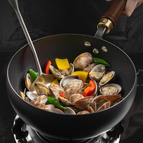 Wok antiadherente de hierro fundido con tapa miniatura 5