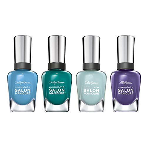 Sally Hansen Complete Salon Manicure Blues, Greens, and Purples 4-Piece Nail Polish Set