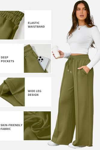 Image of Q - RIOUS Women's Wide Leg Drawstring Relaxed Fit Trouser