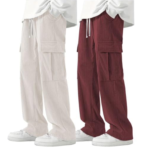 Image of GRECIILOOKS Cargo Joggers for Men - Cotton Loose Fit Utility Pants with 4 Pockets | Durable Outdoor & Hiking Trousers (Available in Plus Size)