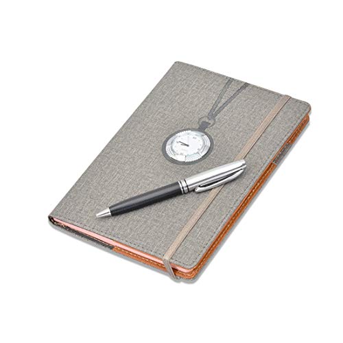 Image of COI Light Grey Notebook Diary - Executive A5 Multipurpose Planner, Office Notepad, Personal Diary for Girls and Boys with Pen.