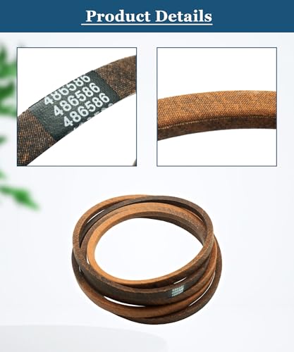 Image of S486586 486586 Lawn Mower Deck Drive Belt Fits for Scag SVRII-61V-25FX,26CV-EFI,29CV-EFI,31CV-EFI,31FX,37BV-EFI,38CV-EFI,38FX-EFI,40BV-EFI 61 inch Stand-On Mower