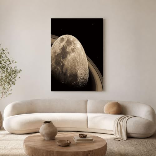 Ciel étoilé univers dans votre chambre avec ce grand tableau mural lunaire sans cadre en toile