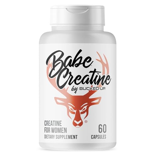 Bucked Up Babe Creatine Creatine HCL Capsules for Women, 750mg Serving - 60 Servings (60 Capsules)
