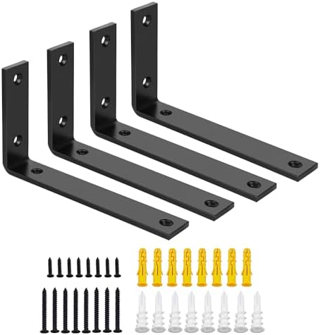 OVOV 2 Pack Heavy Duty Shelf Brackets Wall Mounted Brackets For Shelves