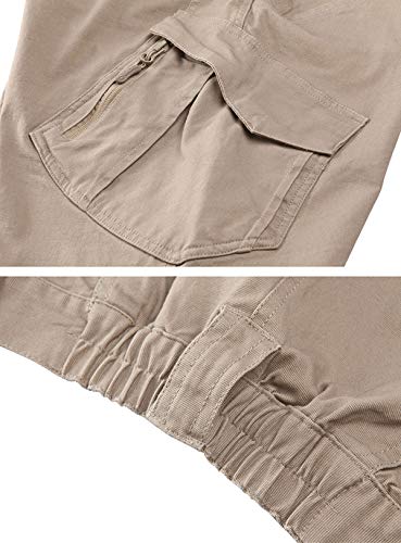 TACVASEN Mens Outdoor Rip-Stop Multi Pockets Relaxed-Fit Tactical Cargo Pants Khaki, 40 - Image 6