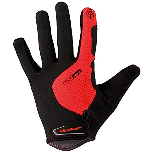 Gants velo VTT long Hero Gel rouge antishock et ecran tactile L