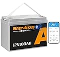 Enerakkus 12V 100AH LiFePO4 Battery Bluetooth, Group 31 Lithium Batteries, 15000+ Deep Cycles Battery, Built-in 100A BMS Lithium Battery 12 Volt for Trolling Motor, RV, Solar Systerm, Marine, Camping