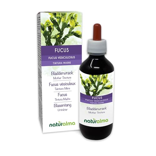 Blasentang (Fucus vesiculosus) Thallus (Alge) Alkoholfreier Urtinktur Naturalma - Flüssig-Extrakt Tropfen 200 ml - Nahrungsergänzungsmittel - Veganer
