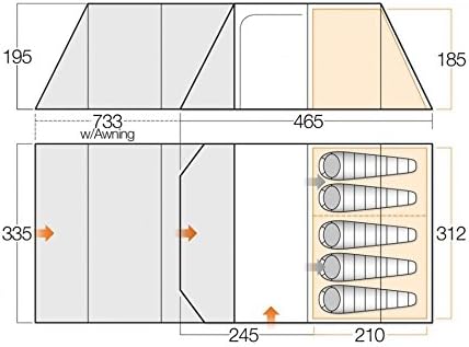 Vango Iris 500 Awning – Herbal – One 